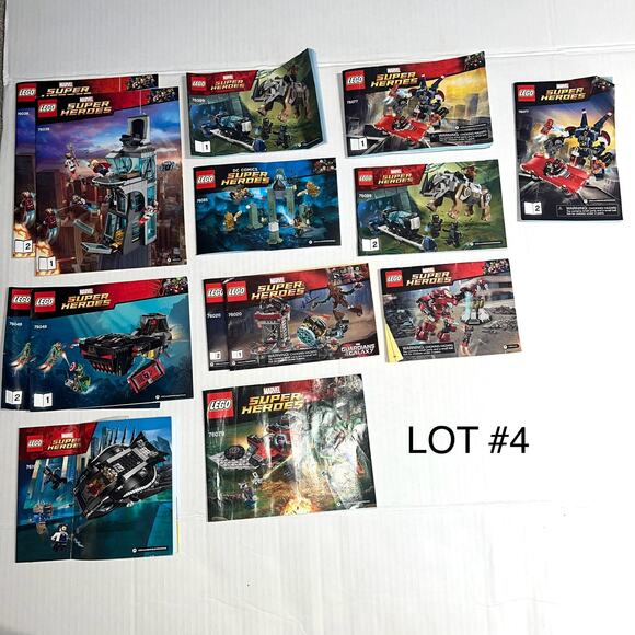 LOT of LEGO Super Heroes Instruction Manuals ONLY (no legos) Lot #4 - Picture 1 of 9